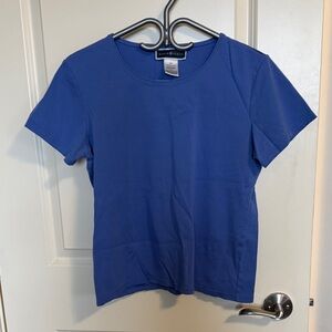Karen Scott Women's Blue Short Sleeve Tee